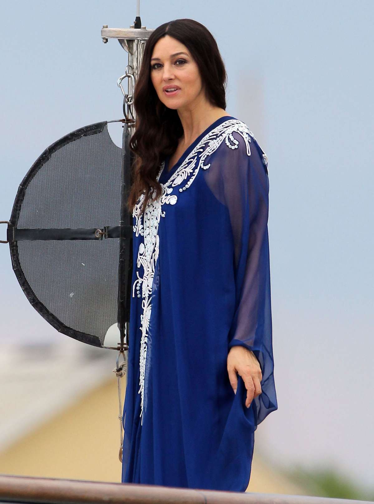 Monica Bellucci - Filming "Des Gens Qui S'Embrassent" on a yacht in St. Tropez